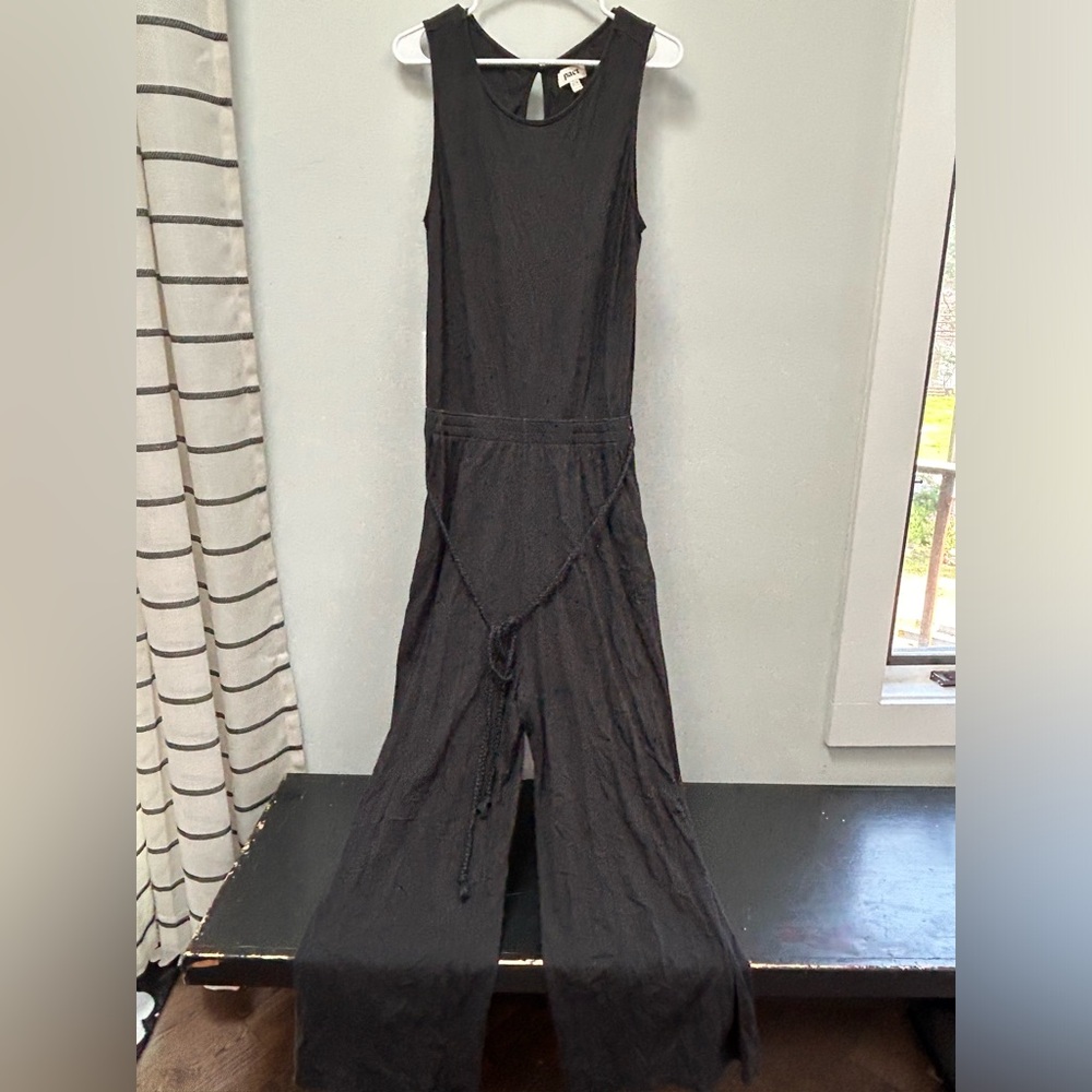 Pact jumpsuit with tie